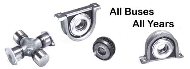 School Bus U-Joints and Support Bearings