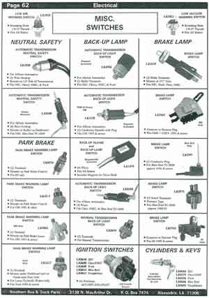 Brake Lamp Switches for School Buses