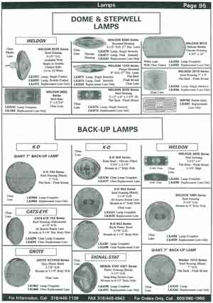 Dome Back Up Lamps for School Buses