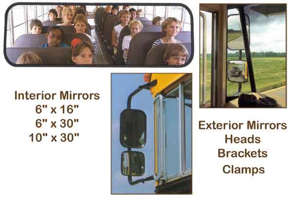 school bus inside mirror