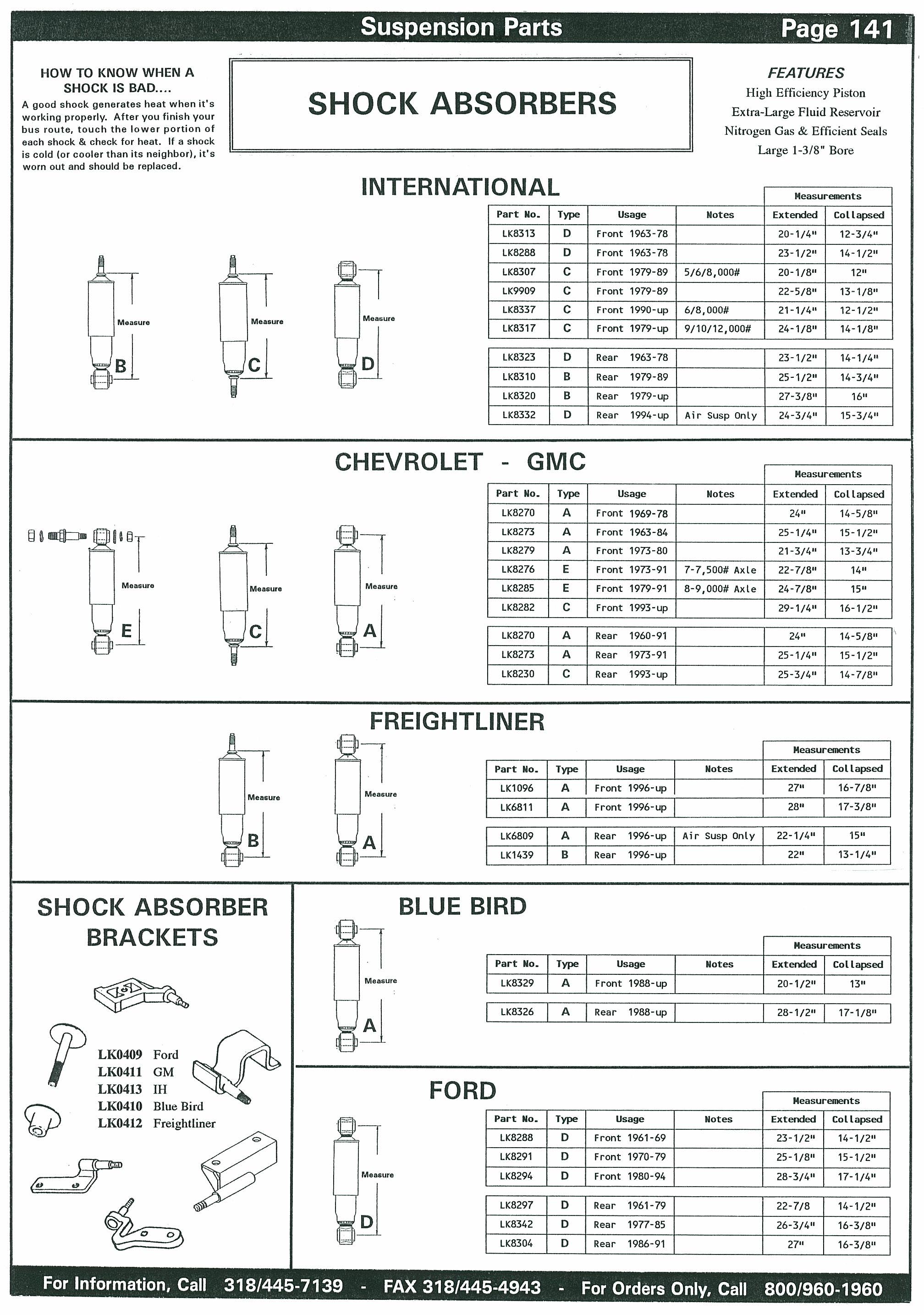 School Bus Shock Absorbers